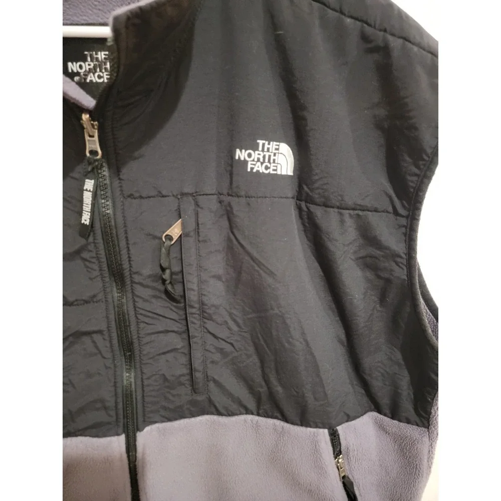 The North‎ Face Denali Vest Mens XXL Black Gray Fleece Full Zip Polartec Jacket